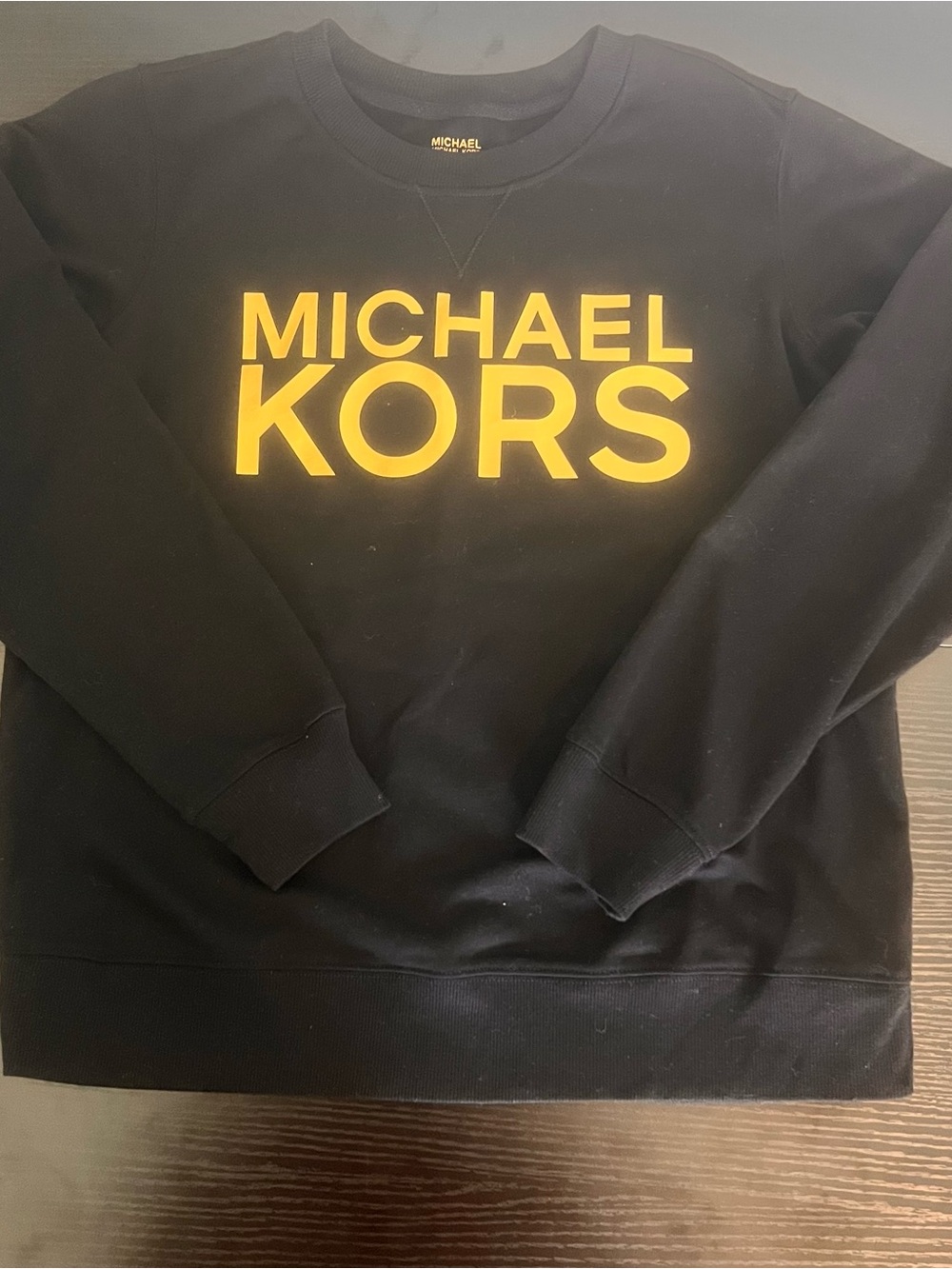 Michael Kors Gold Foil Graphic Logo Crewneck Sweatshirt 🐝